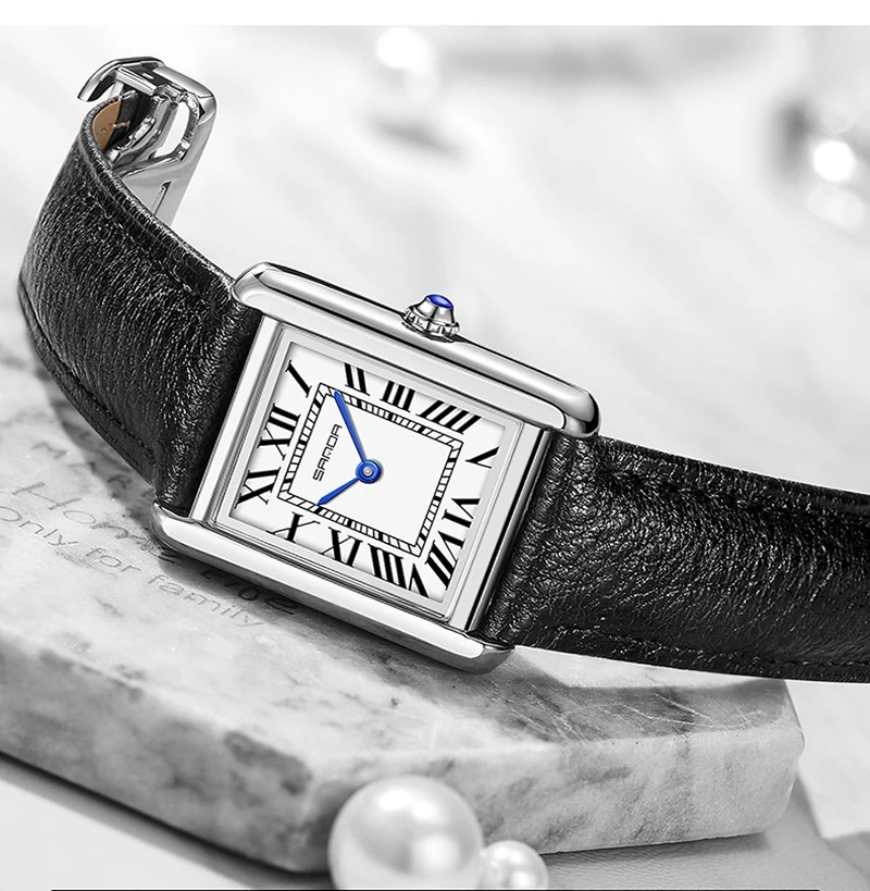 Utthai jam tangan kuarsa bermerek pria dan wanita jam tangan gelang berkualitas tinggi tahan-aus tali kulit 30M kedap air pasangan modis jam tangan