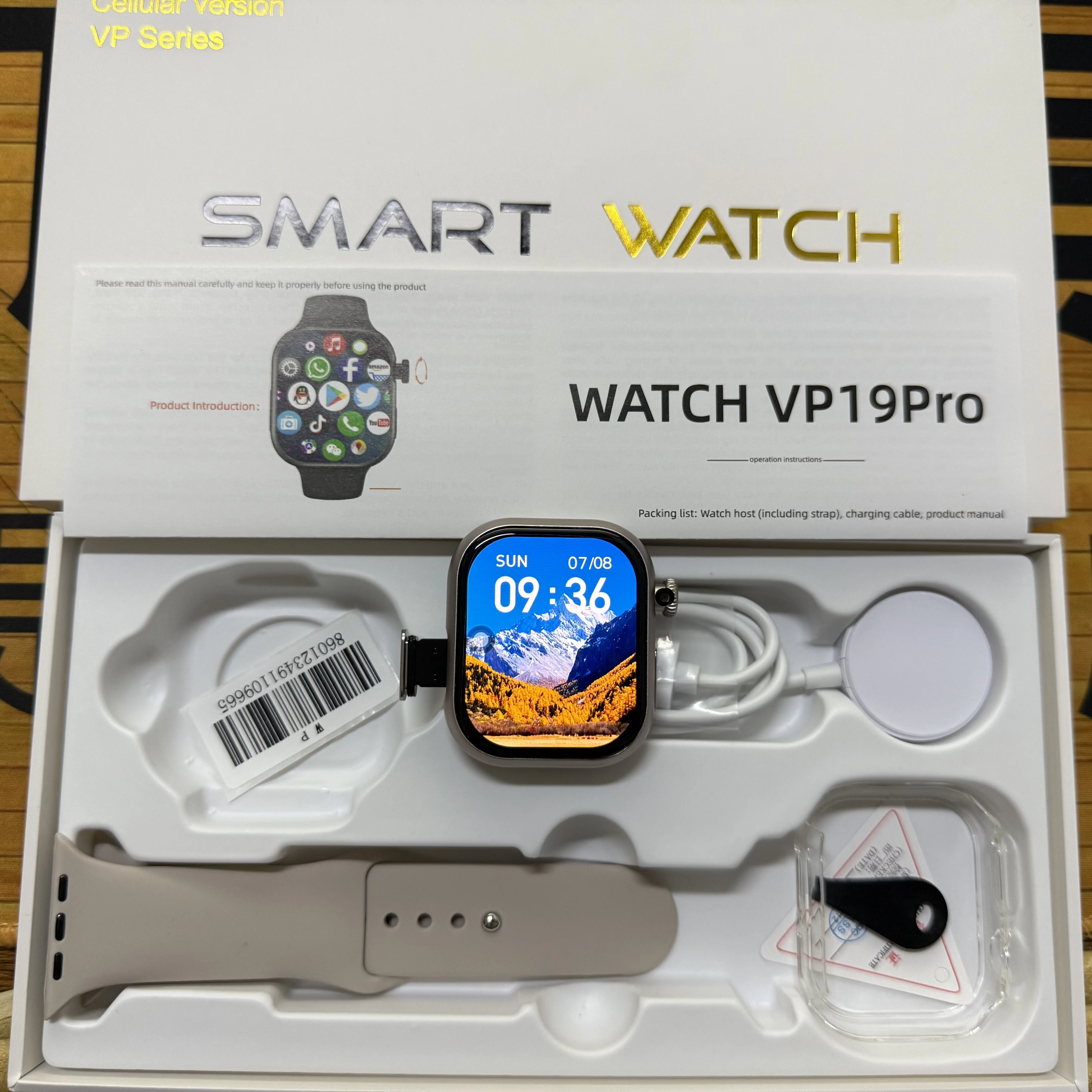 

VP19 Pro Smartwatch 5G LTE Android 10.0 OS Smart Watch Touch ID 2.29 inch Amoled Rotating Camera GPS WIFI NFC Google Play Store