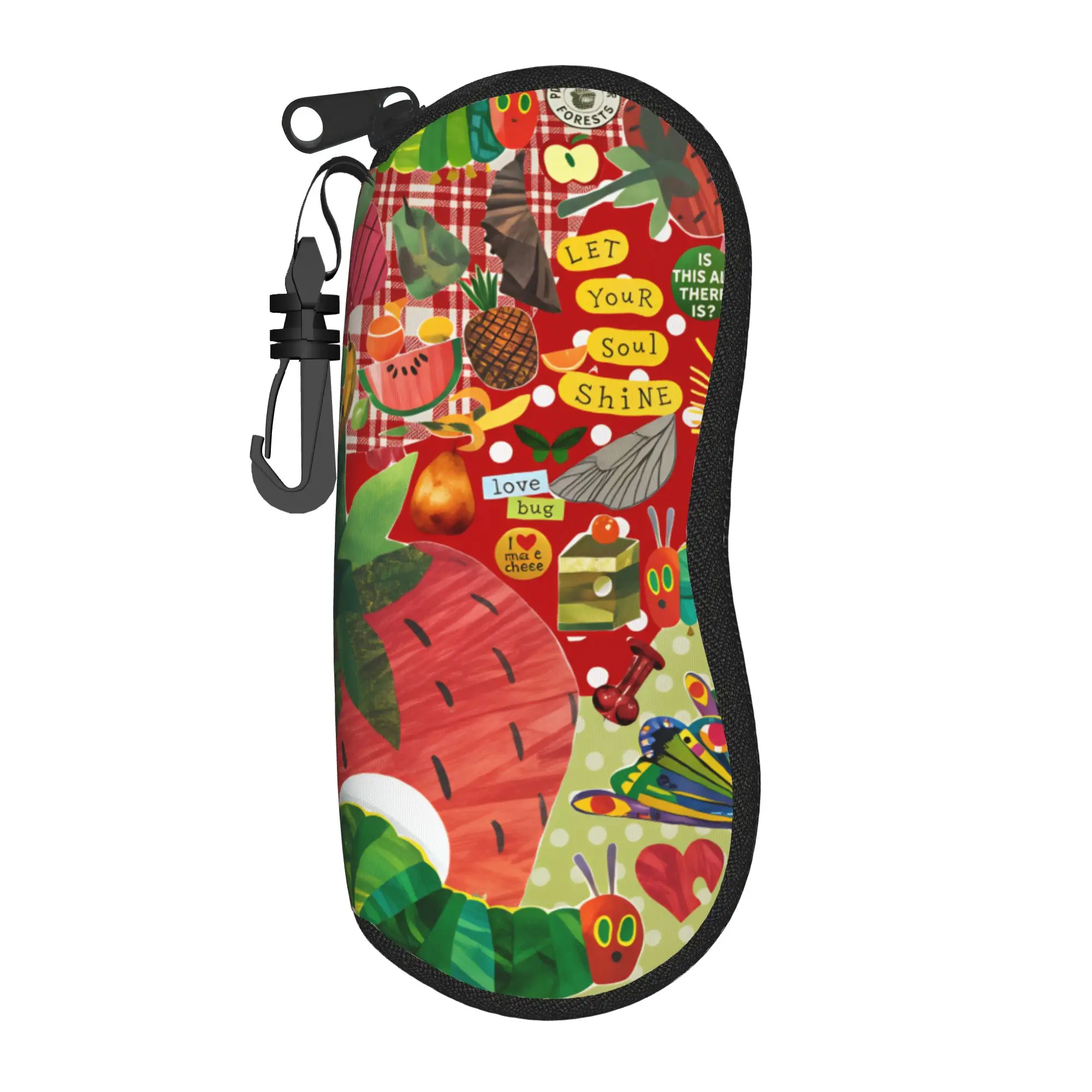 The Very Hungry For Caterpillar Glasses Case Cover  Sunglasses Case For Men Women Fashion Eyewear Box Eyeglass Cases Cover