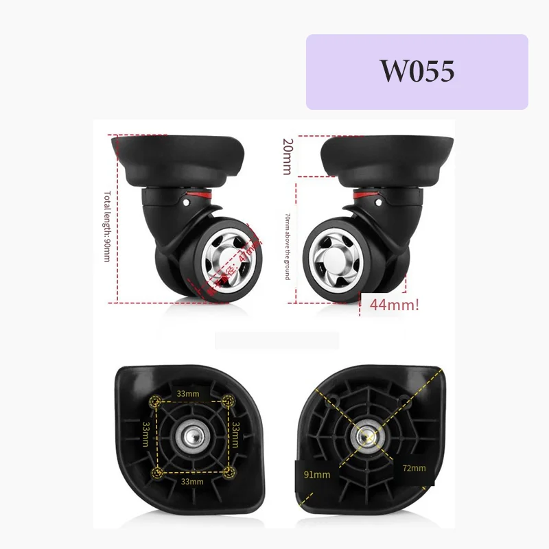 For W055  Installation of Luggage Wheel Replacement Parts - Roller Fittings Specifically Designed For Luggage Wheels
