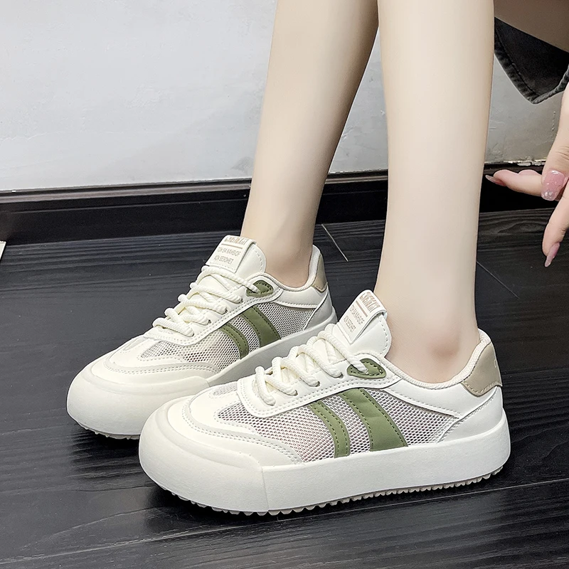 Retro Design Platfrom Shoes Women Mesh Summer Shoes For Woman Luxury Thick Sole Chunky Sneakers Girls Sports Shoes