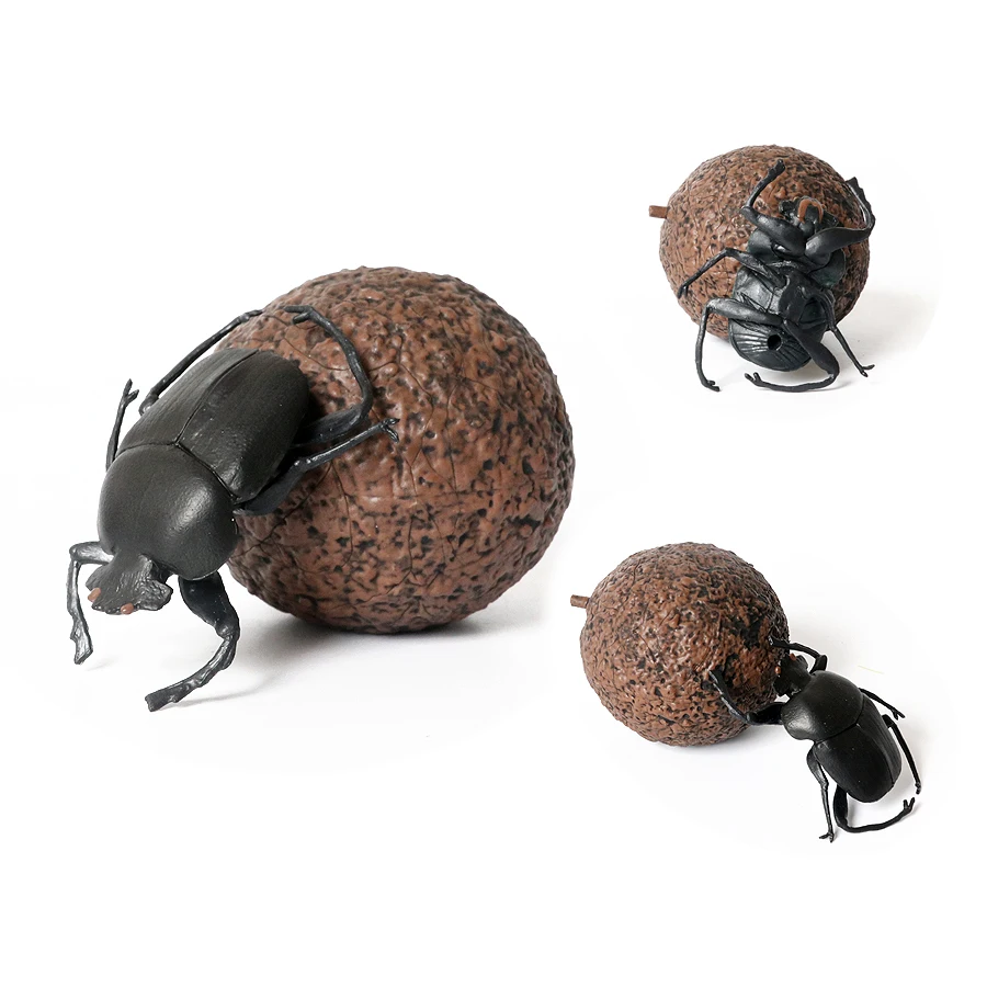 محاكاة الخنفساء الدفع البراز البق الحشرات الحشرات نموذج الشكل الحشرات البرية الحلي اللعب الجنية حديقة الديكور