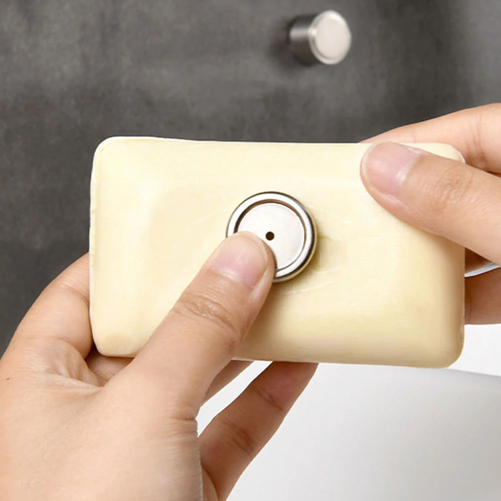 

Magnetic Soap Holder Stainless Steel Wall Mount Rest Caps Draining Bath Accessories Modern Easy Installation Protective
