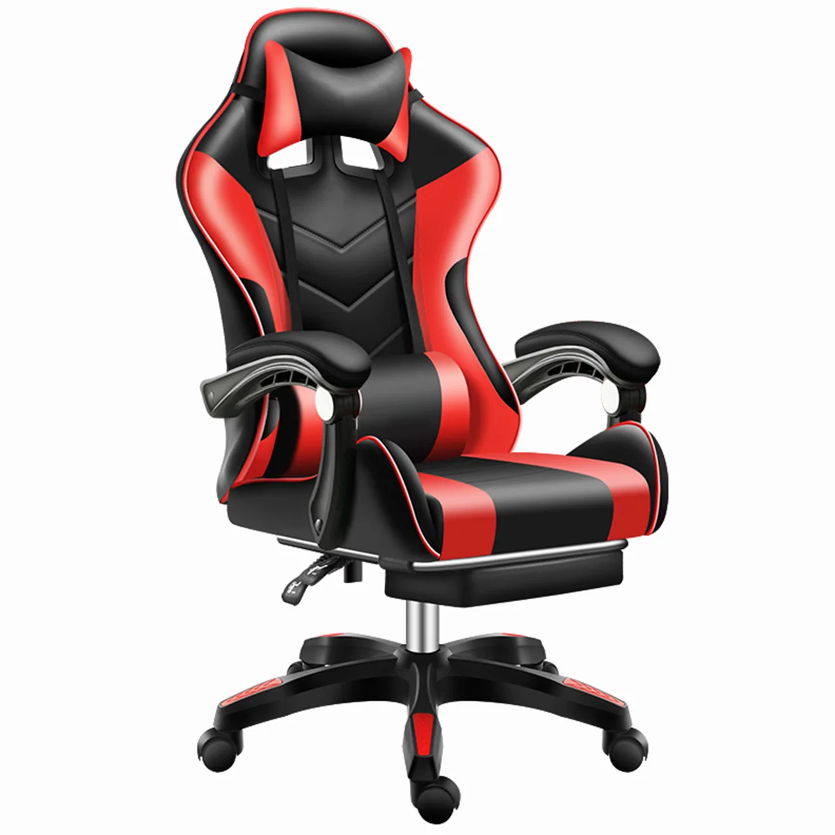 Ergonomic Video Gaming Chair with Footrest And Lumbar Support High Back Recliner Height Adjustable for Home Office Game Chair