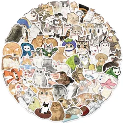 10/30/77Pcs Cartoon acquerello gatto Graffiti adesivi decalcomanie impermeabili fai da te per Laptop valigia chitarra Skateboard frigorifero telefono