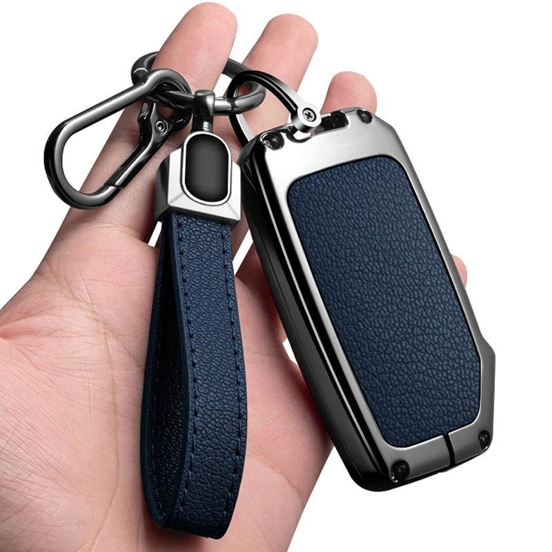 

For Kia K900 Stinger 2017 2018 2019 2020 Zinc Alloy 4 Buttons Car Smart Remote Key Case Cover Shell Keychain Protect Accessories