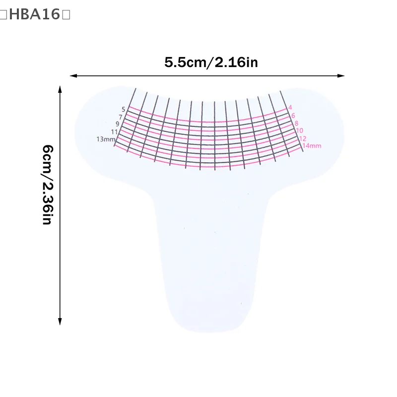 〔HBA16〕10 Pcs Eyelash Length Measuring Ruler Portable Eyebrow Soft Plastic Ruler Makeup Tool Eyelash Extension Growth Accessor