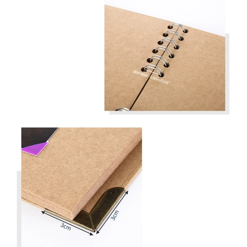 60 Pages Photo Album Kraft Paper Children Girl Boys Birthday Holiday