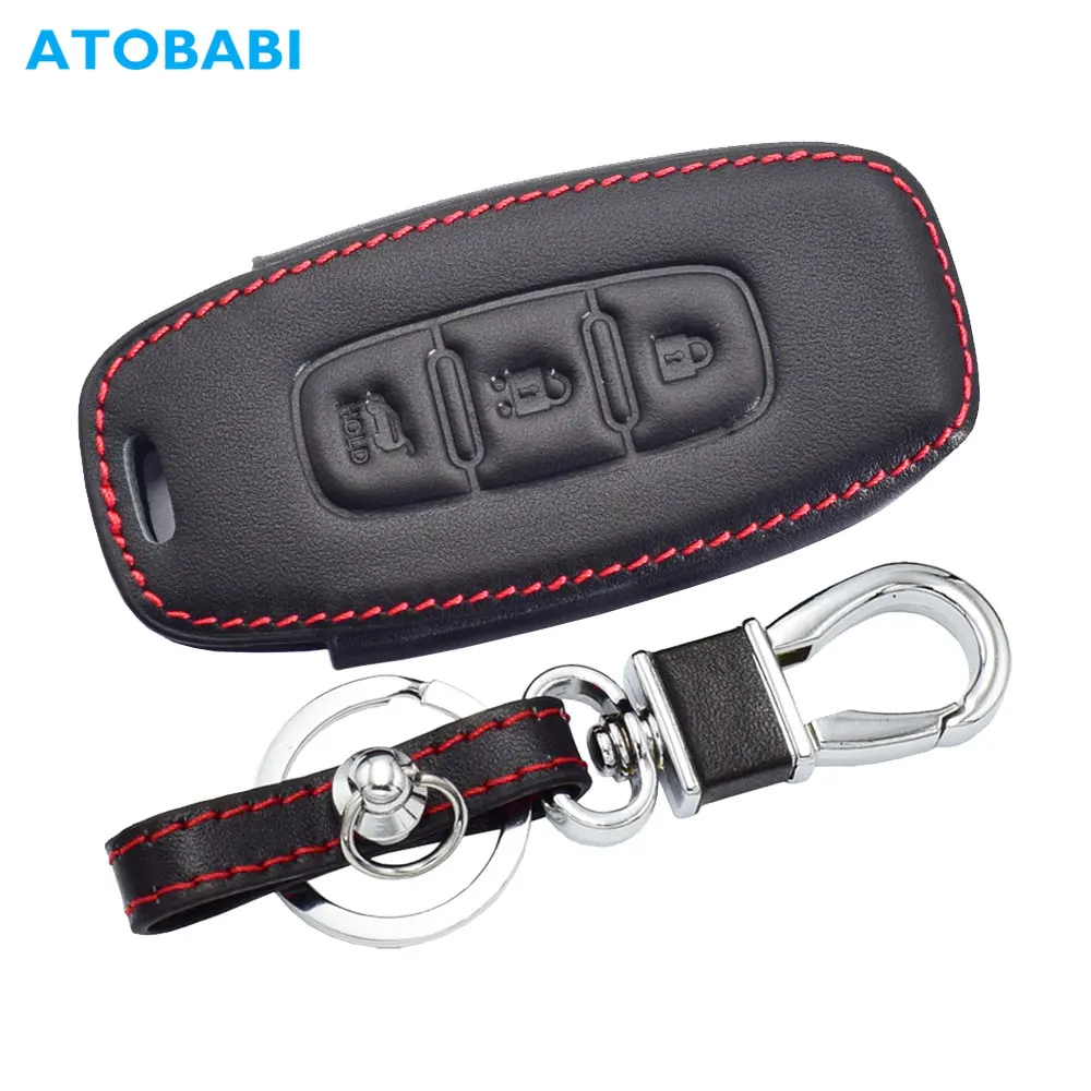 Leather Car Key Cover Remote Fobs Shell Protector Case Auto Accessory For Nissan Ariya Pathfinder Qashqai Altima 2022 2023 2024