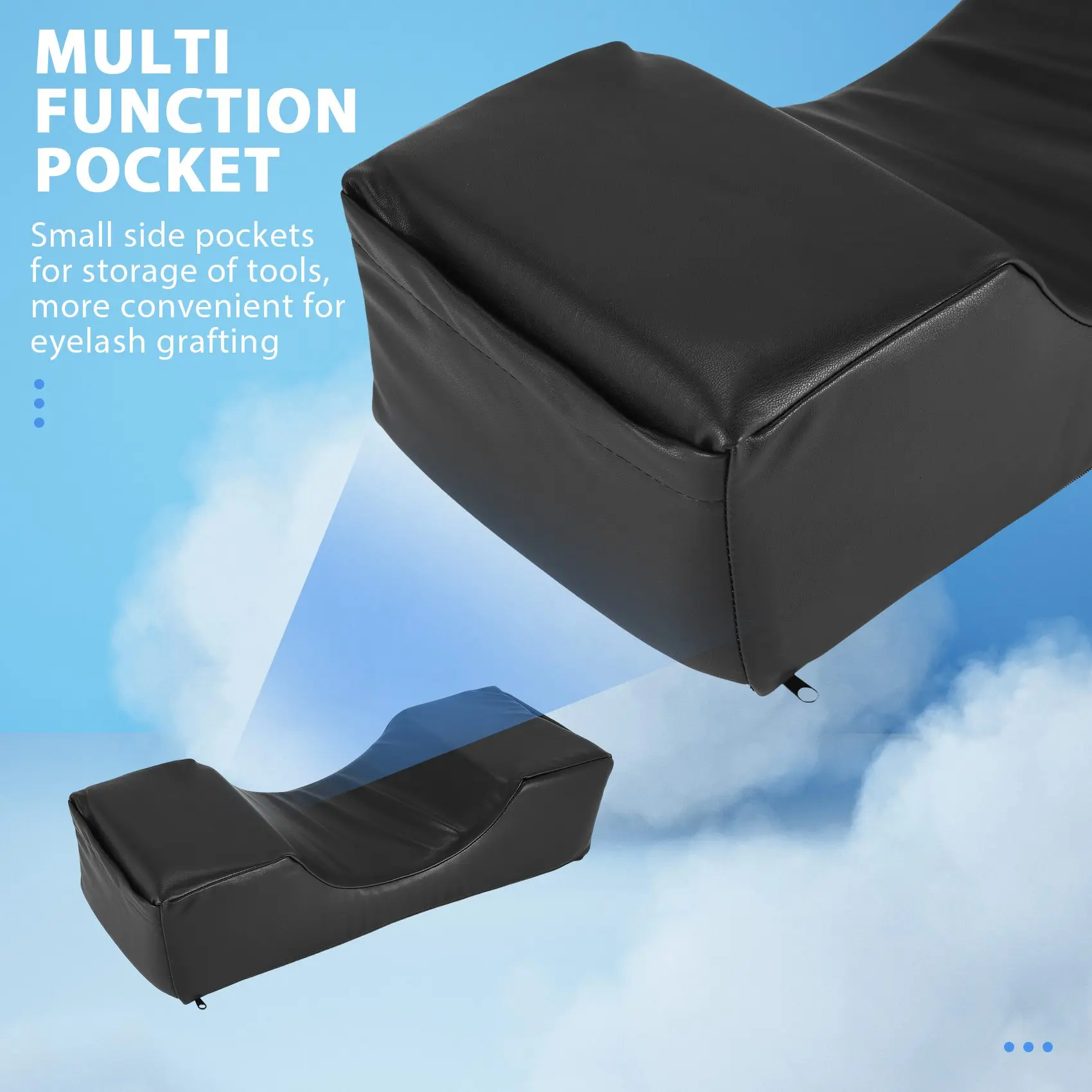 Soft Cushion Grafted Eyelash Extension Pillow Headrest Neck Support U Shape Professional Salon Waterproof Tool Leather
