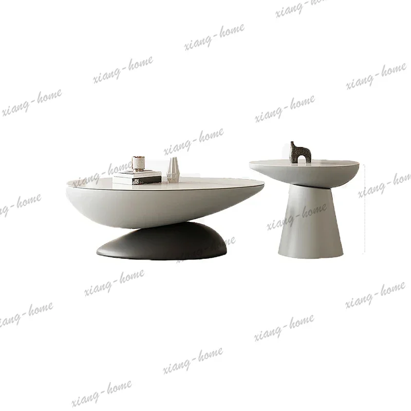 Factory Direct Nordic Luxury Coffee Table Living Room Modern Curve Premium Side Tables Round Stacking Italian Mesa De Centro Hom
