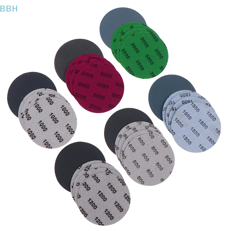 30Pcs 3 Inch 75MM Sanding Paper Set 800-3000 Grit Wet Dry Sanding Discs Abrasive Tools Hook Loop Sandpaper Fit For Wood Metal​