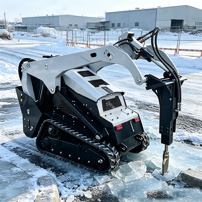 Mini Skid Loader Diesel Hydraulic Skid Steer Loader Equipped with Standard Bucket for Building Site Operation