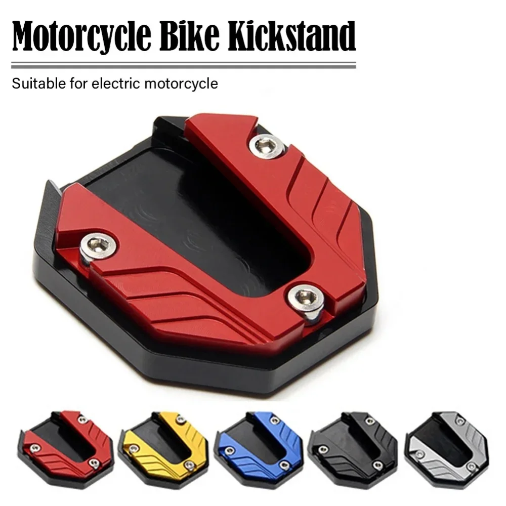 Universal Motorcycle Kickstand Pad Anti-Skid Enlarger Base Support Extension Enlarger Foot Pad CNC Aluminum Alloy Accessories