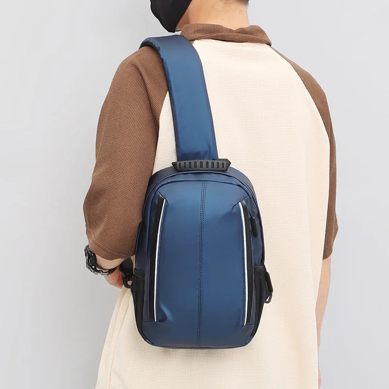 Fashion Leisure Cool Men Popular Leisure Chest Bags For Work Waterproof Crossbody Business Daily Handbags With Large Pockets
