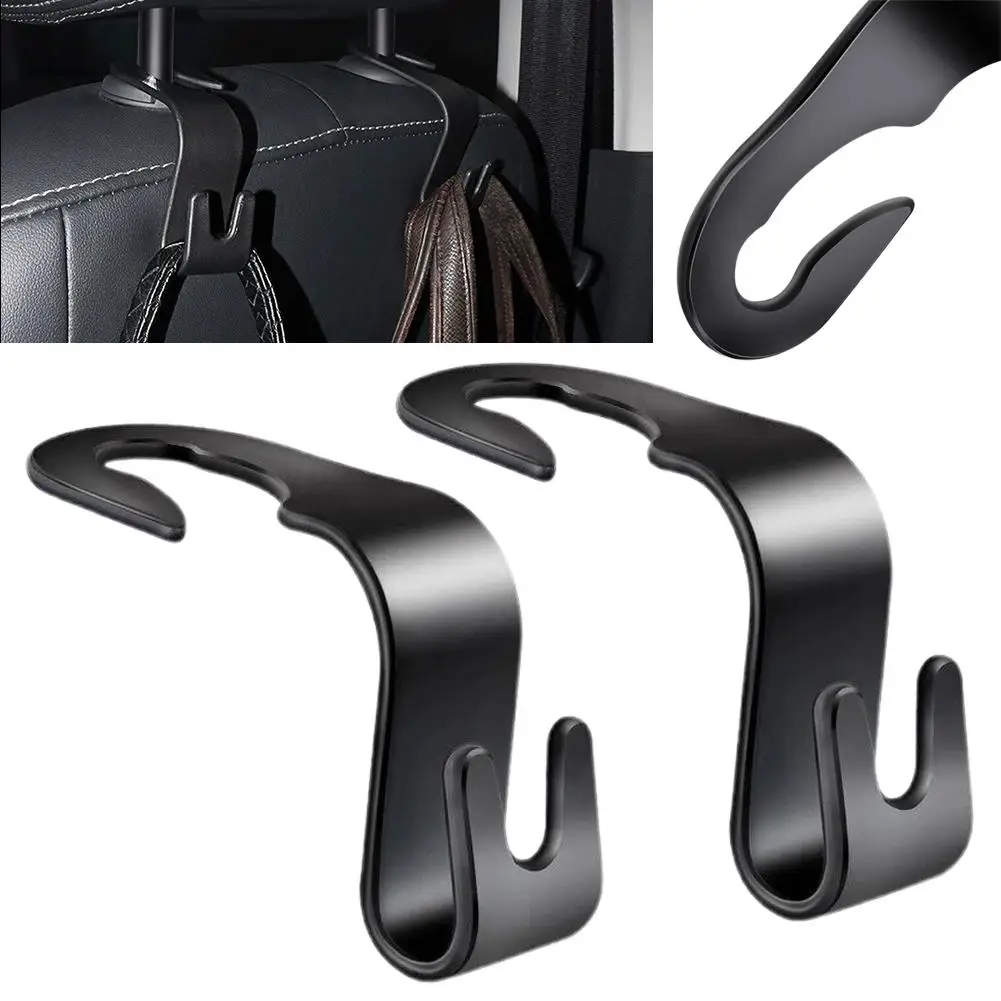 2Pcs/kot Car Seat Headrest Hook For Auto Back Seat Storage Organizer Hanger Storage Holder For Handbag Purse Bags Clothes C M4N2