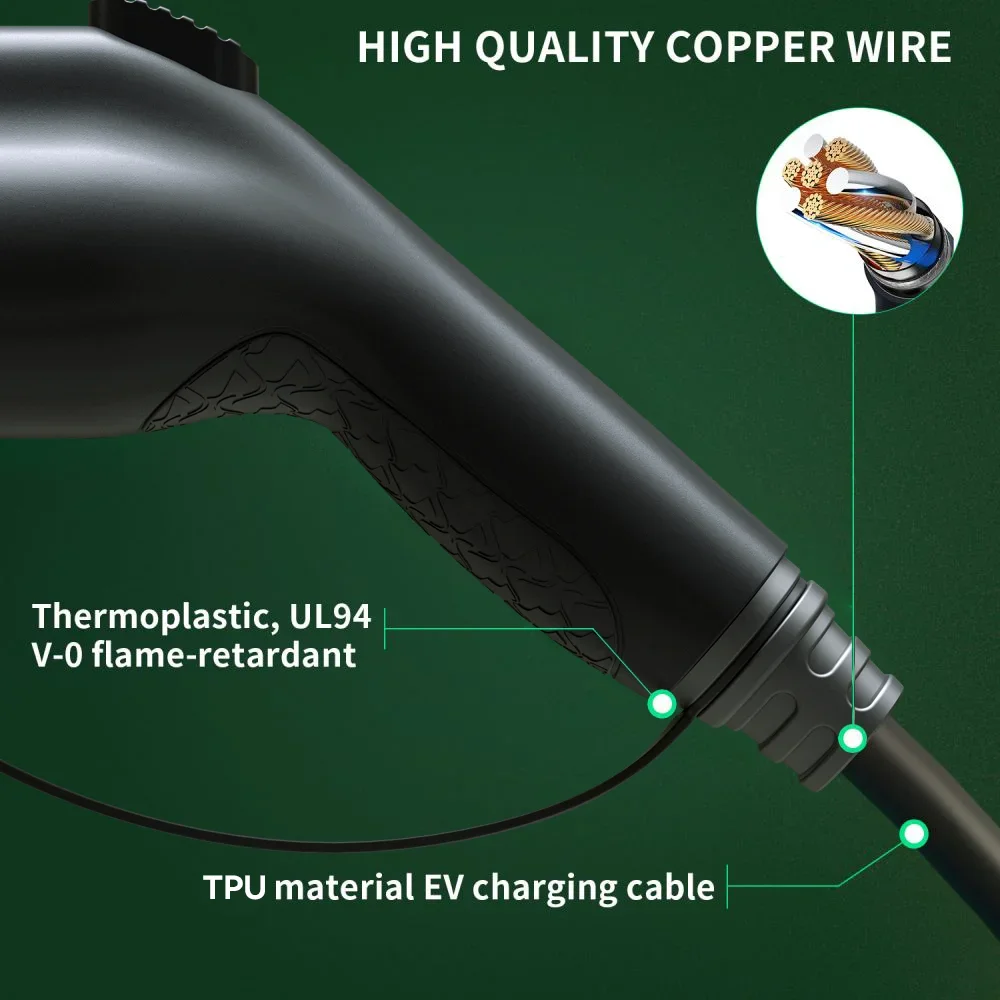 Khons 11KW Type2 To Type2 Ev Charging Cable 16A 3Phase Female To Male Plug IEC62196-2 EVES Charging Stations 5M TPU Cable