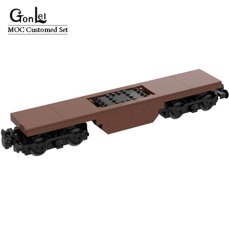 Power Functions MOC 88002 RC Train Wagon Flat Base Double Motors 87574 Batteriebox Flachbettwagon Motorisierung Building Blocks