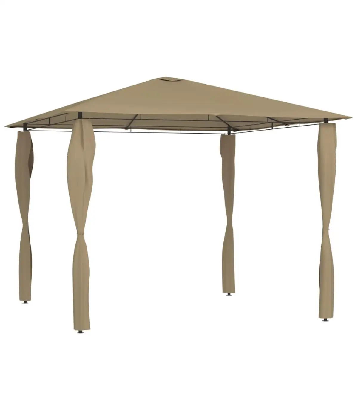 3x3x2,6 m 160g/m² gazebo tent with taupé pole covers