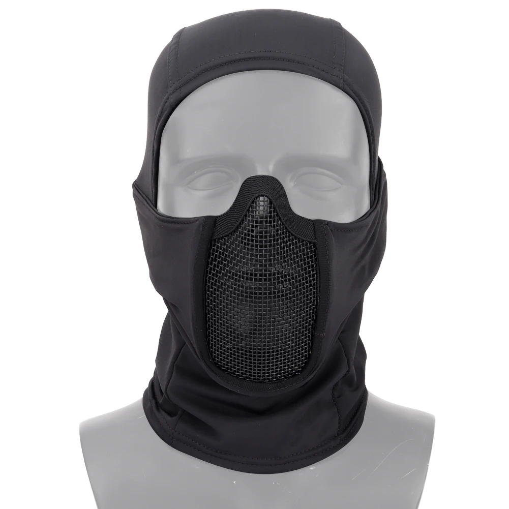 Tactical Balaclava Mask Steel Mesh Breathable Outdoor Hunting Paintball Airsoft Full Face Mask Headgear Cycling Protective Gear