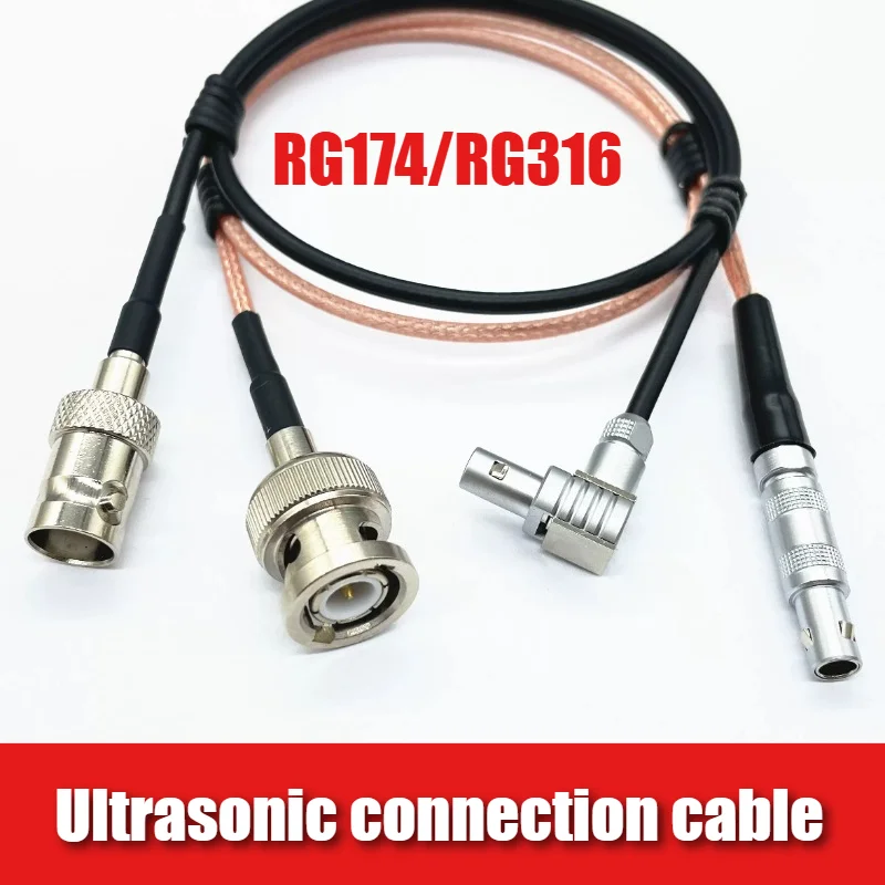 Remo 00S To BNC Ultrasonic Oscilloscope Cable Compatible  RG174 RG316 with Flaw Detection Probe Cable C5Q9 Power Cord 1/2/3/5M