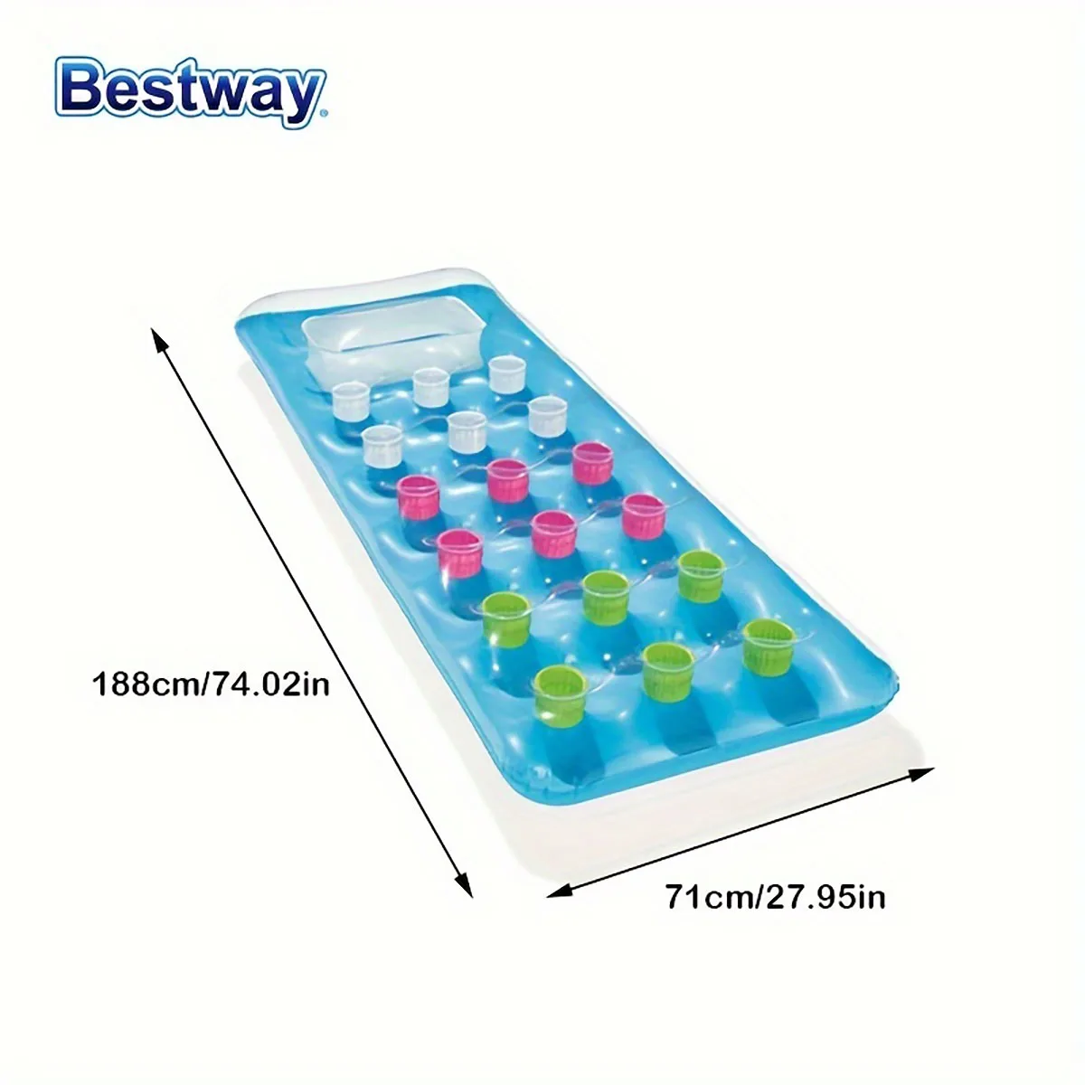 Bestway43040 Schwimmbad schwimmende Liege, 188x71cm PVC Wasser schwimmende Hängematte