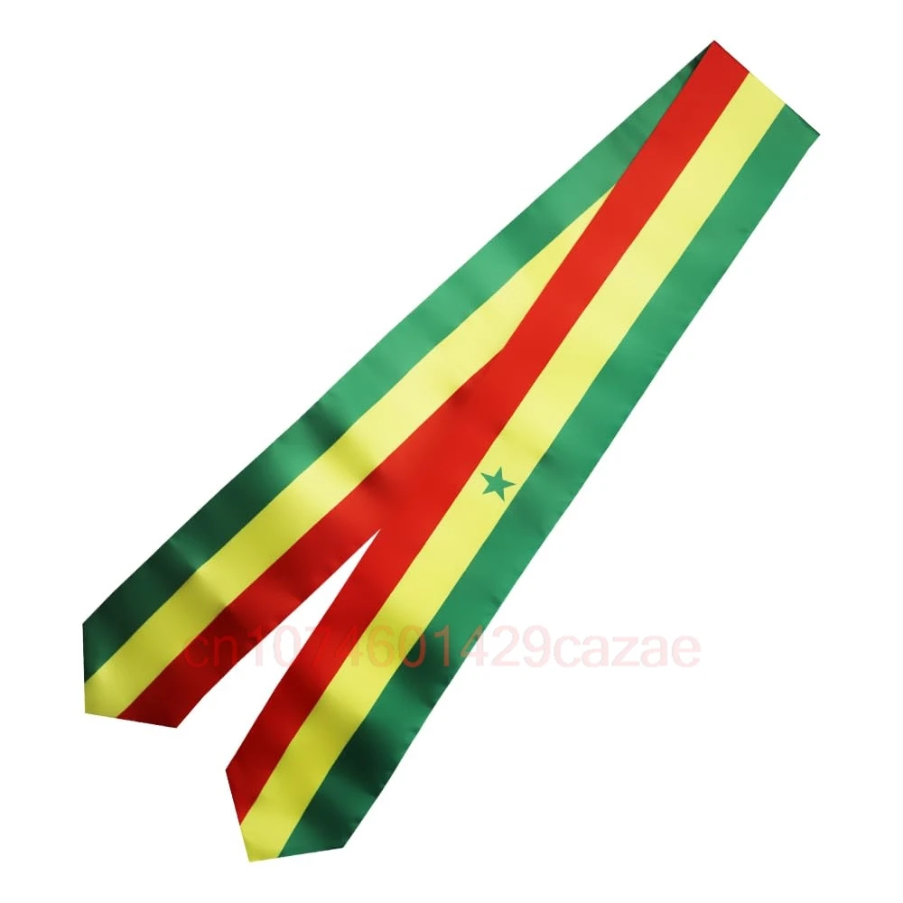 Senegal Vlag 180*15Cm Graduatie Sjerp Stal Sjaal Dubbelzijdig Voor Studie Aan Boord Van Internationale 2024