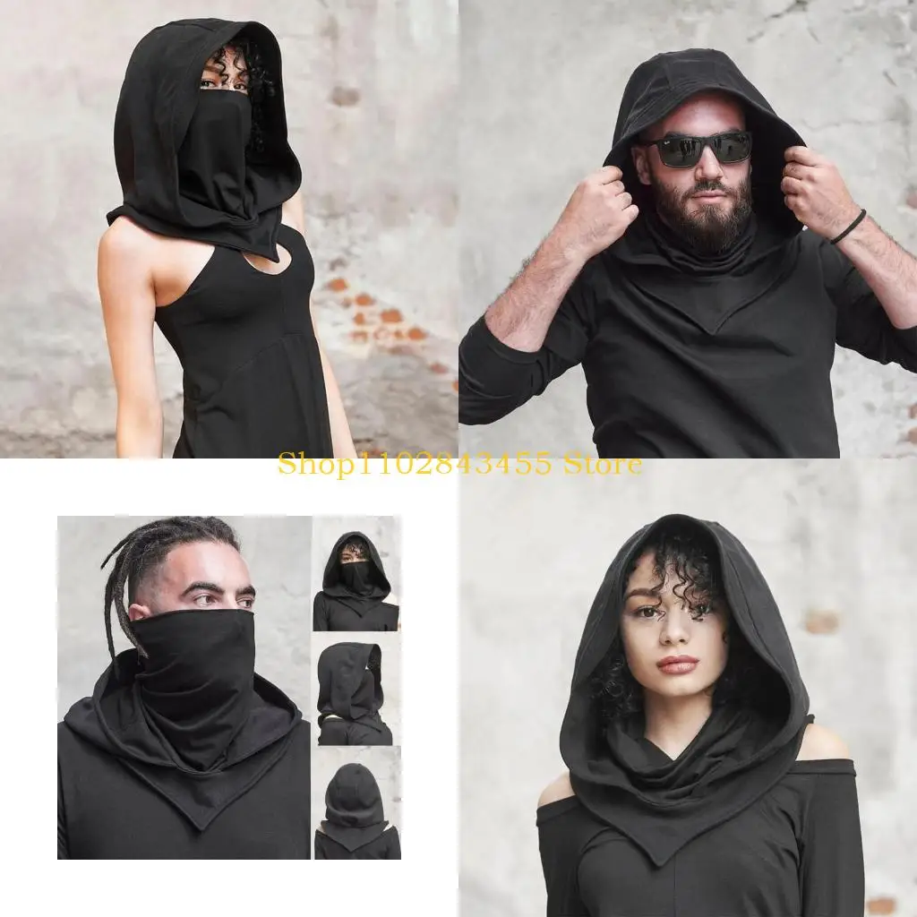 49mc-sombrero-medieval-con-velo-sombrero-con-capucha-bufanda-pasamontanas-con-capucha-anti-gotita