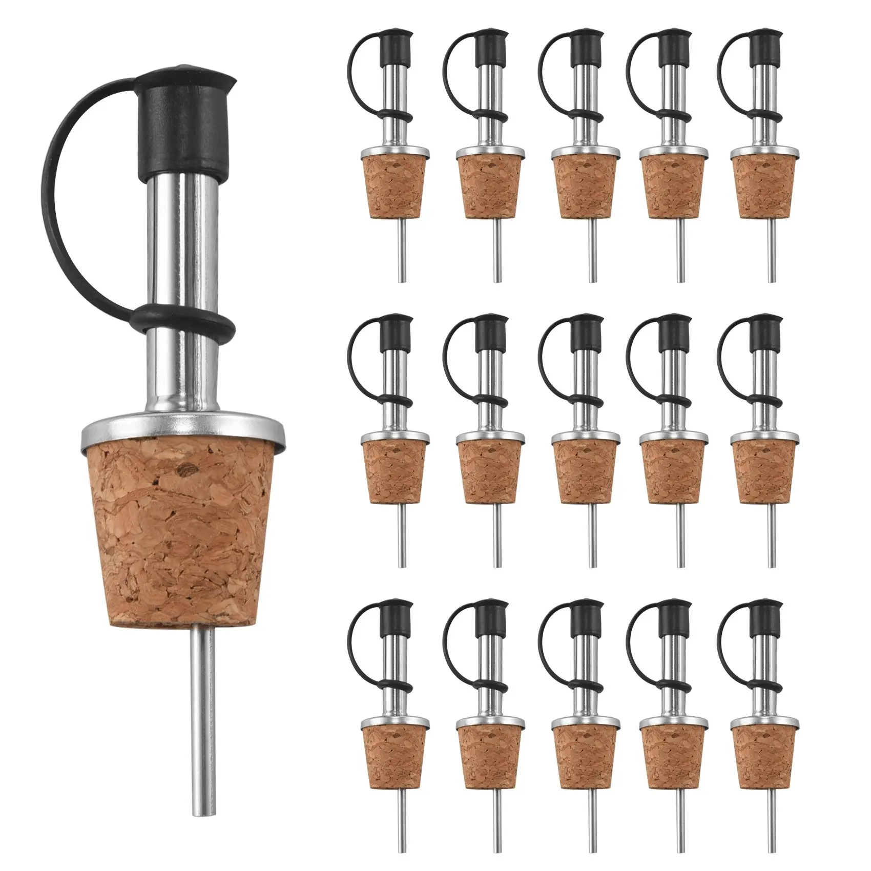 

16 Pcs Wine Pourers Wine Cork Pourer Pour Spout for Liquor Bottles Oil Pouring Spout Rubber Wine Bottle Corks