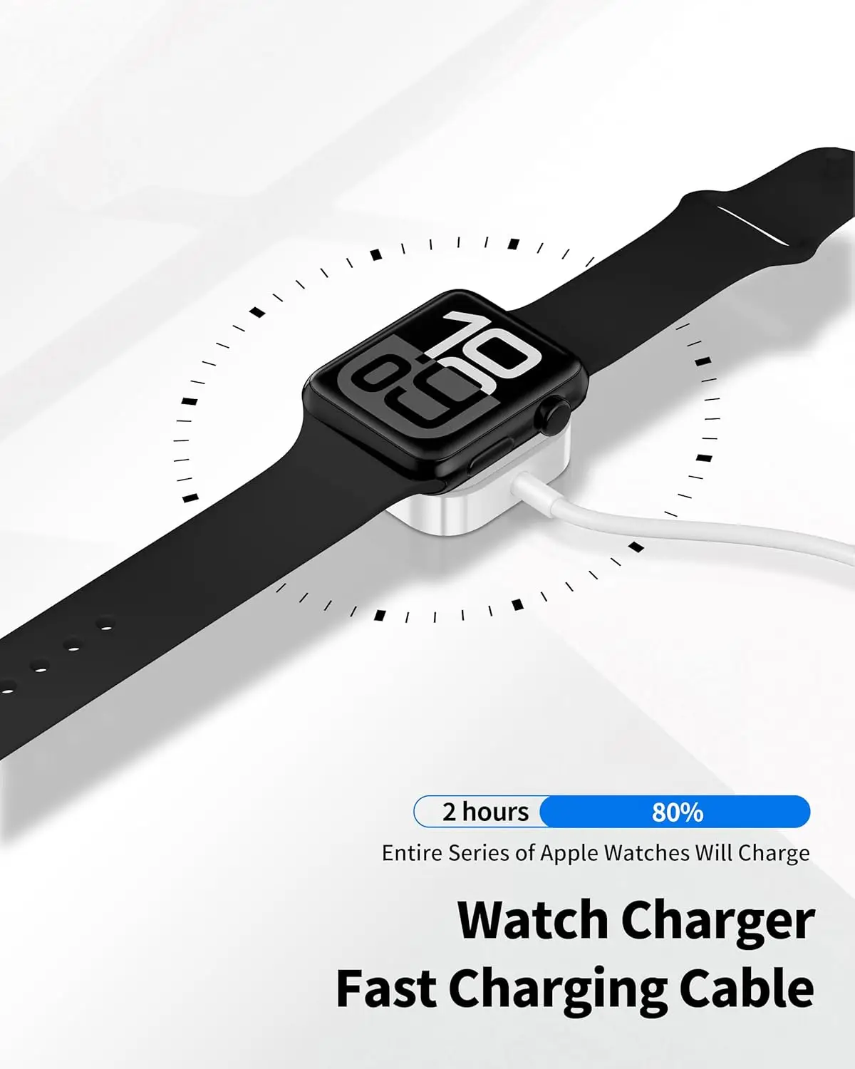 TIMESS 2 Stück Magnetisches USB A TYPE-C Uhrenladegerät für iPhone Watch Series Ultra 11 10 9 8 7 6 5 Ladekabel für IWatch 4 3 2 – Detail 2
