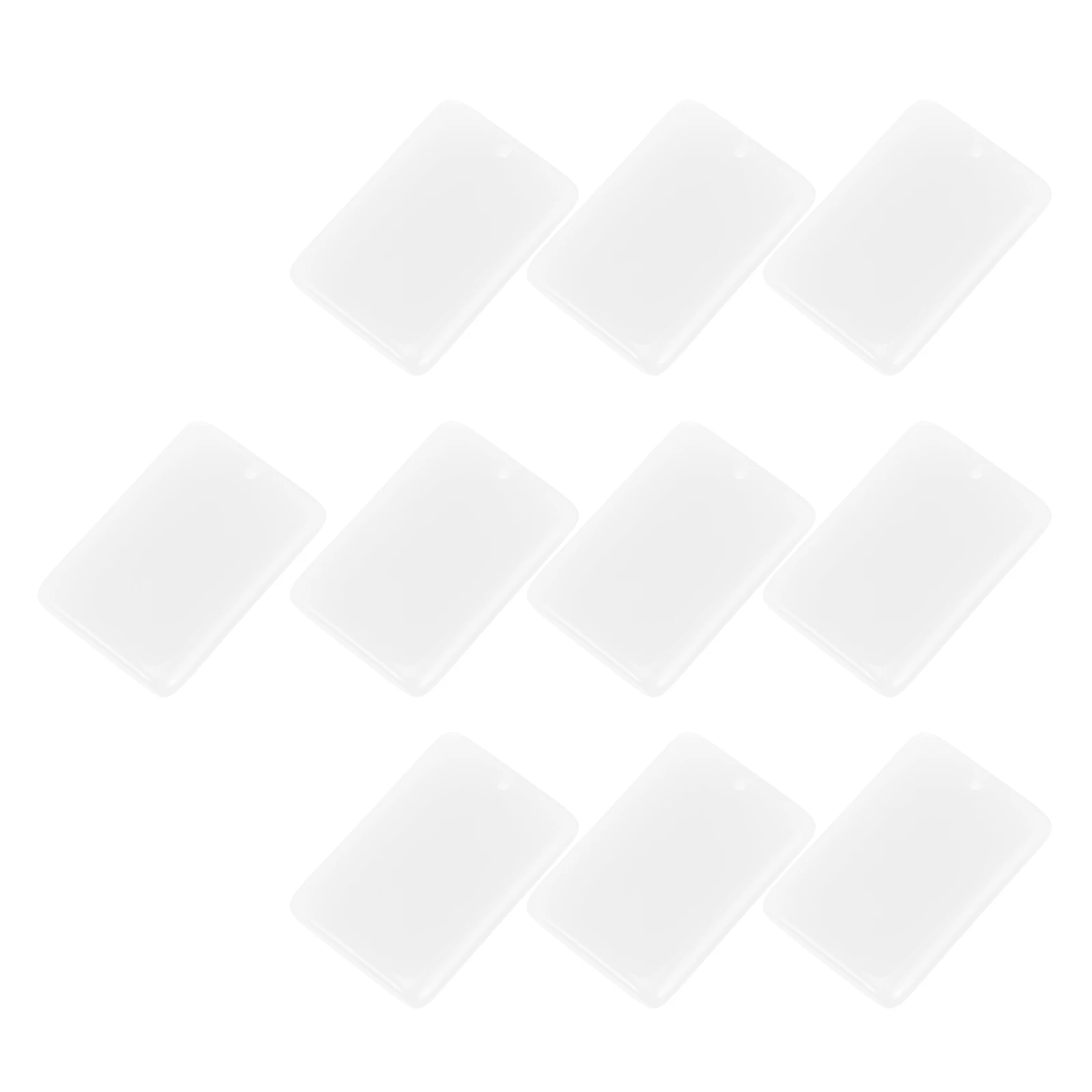 

10pcs White Pendant Necklace Charms Hetian Jewelry Making Supplies Artificial Glass Bracelet Imitation Jade Charms Simulation