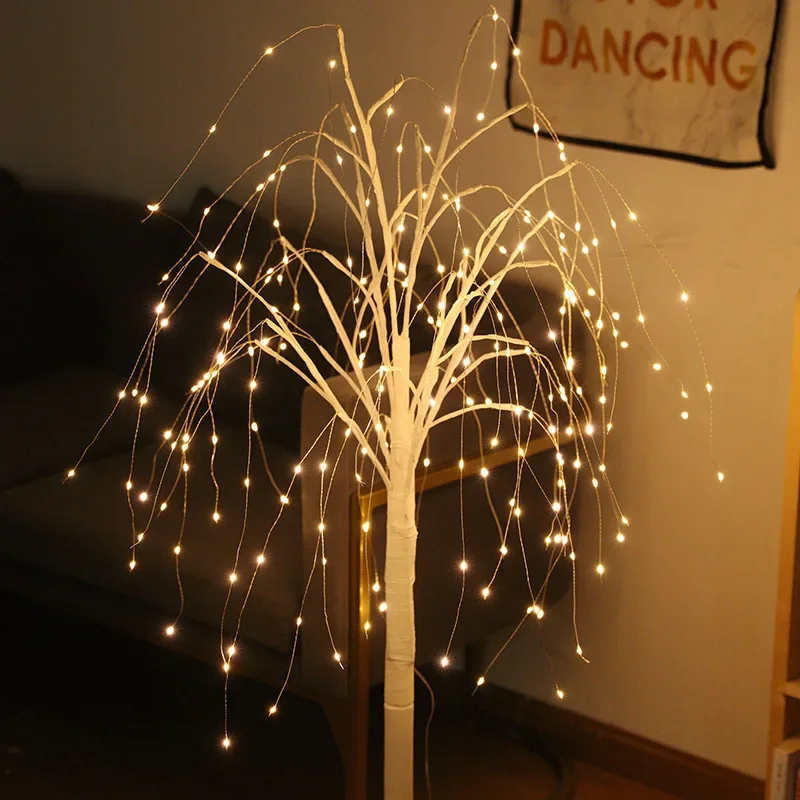 LED real birch tree lights Christmas home holiday display decorative tree lights Warm garden landscape tree lights