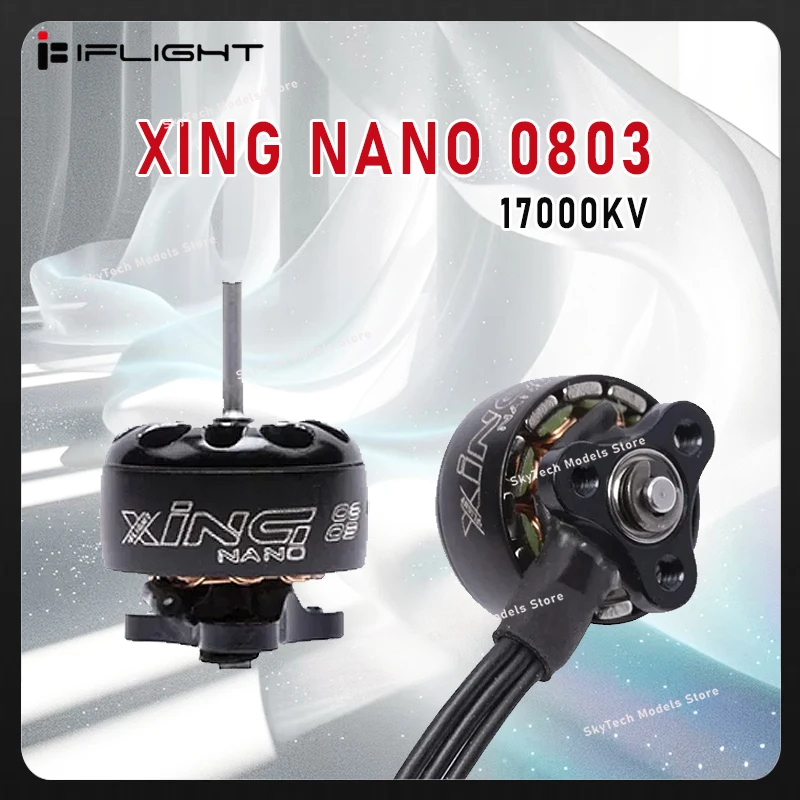 

iFlight XING NANO 0803 17000KV 1S Brushless Motor With with 30mm Wire Plug 1mm Shaft For RC FPV Racing Drone