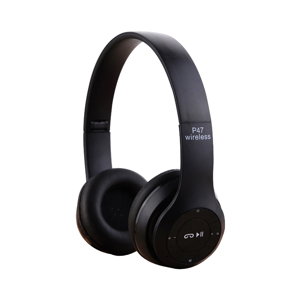 

Wireless Headphones Over Ear Headset Hd Sound Foldable Lightweight Skin-Friendly Pu Earpads Long Life For