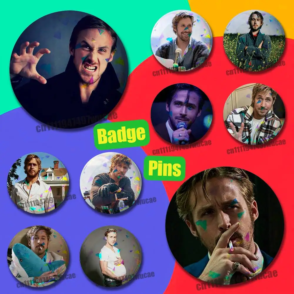 For Ryan Gosling Badge Cover Custom Pin Insignia Emblem Round Button 58mm 44mm Laser Film