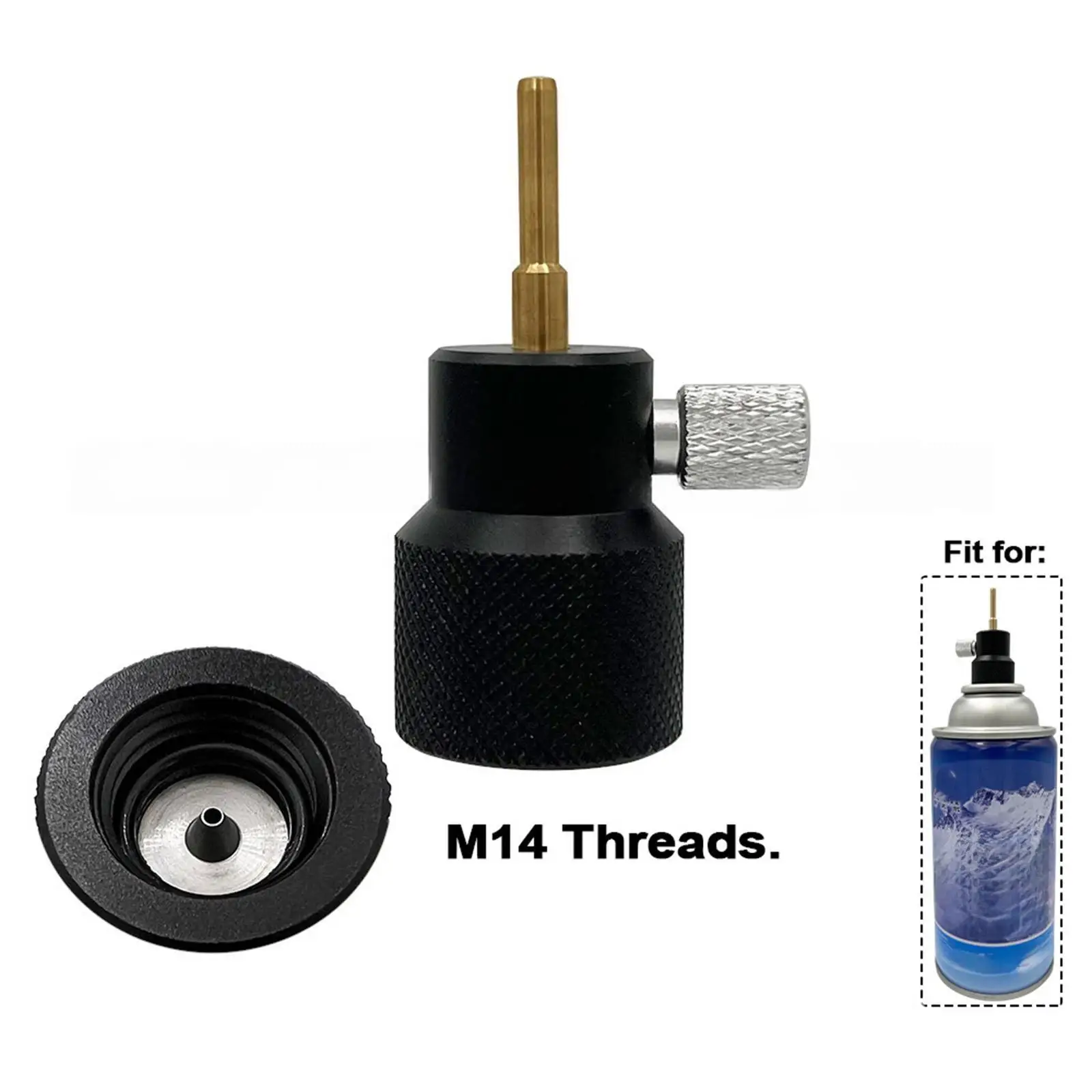 Accesorios adaptadores de propano Accesorio estable de metal portátil para cilindro de gas R134