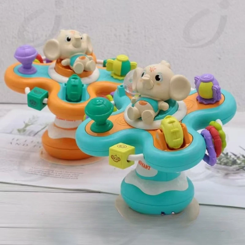 

Детский обеденный стул для детей 0-1 года, вращающаяся музыка, детский мультфильм, присоска, гироскоп, развивающие игрушки для раннего образования, подарки