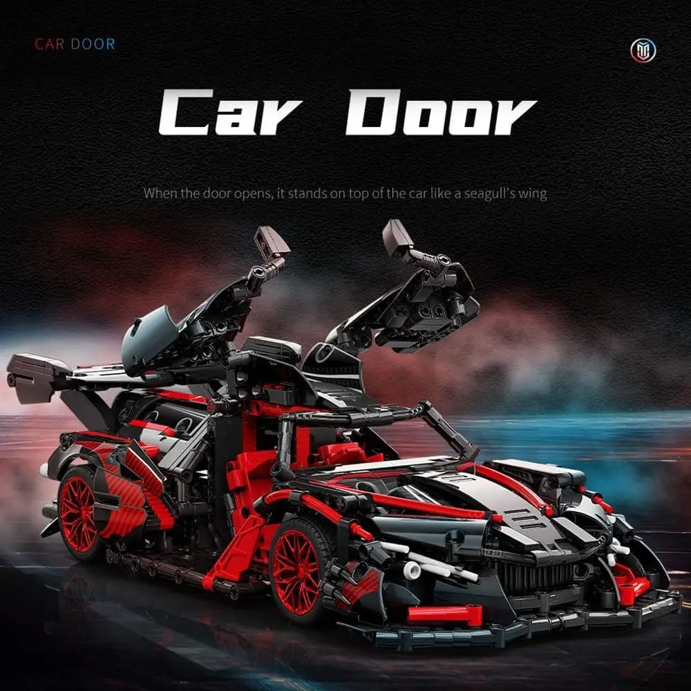 Racing Car Building Blocks Kit for Teens, 1:14 Scale, 1391-Piece DIY Model Set for Ages 12-16