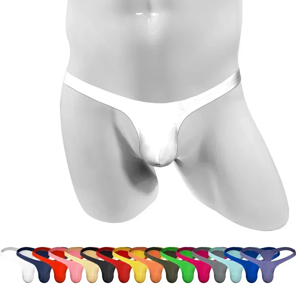 Clothes Men Thong Breathable Briefs Bugle Pouch Comfortable G-String Jockstrap Lingerie Panties Sexy Soft Solid