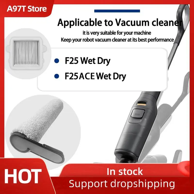 

A97T For Roborock F25 / F25 ACE Wet/Dry Vacuum Cleaner Main Roller Brush HEPA Filter Replacement Parts