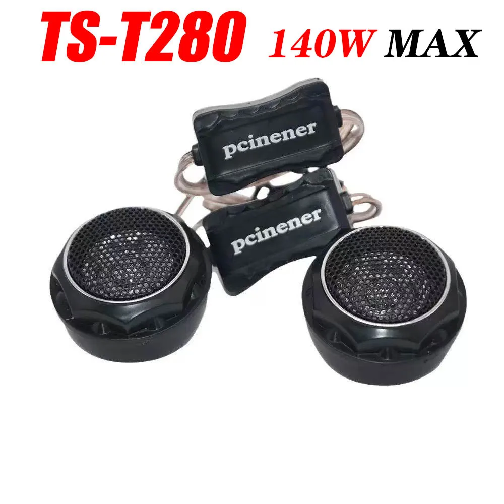 

140W TS-T280 12V high-efficiency lightweight mini dome tweeter, built-in frequency divider connector in car audio system