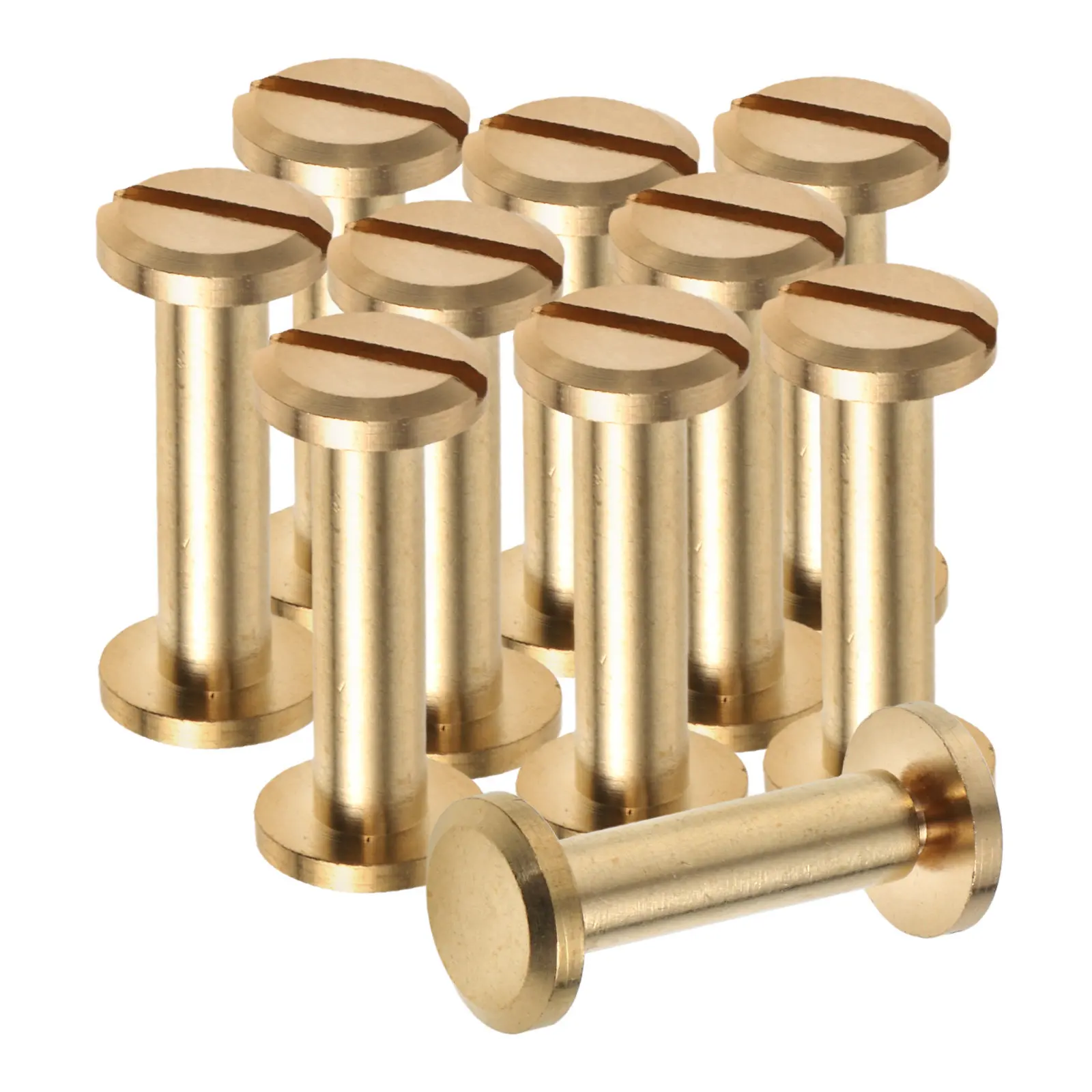

10pcs Sub-Mother Nuts Copper Binding Screw Posts For Saddles Scrapbook Extenders Book Binding Kit Photo Albums Screws