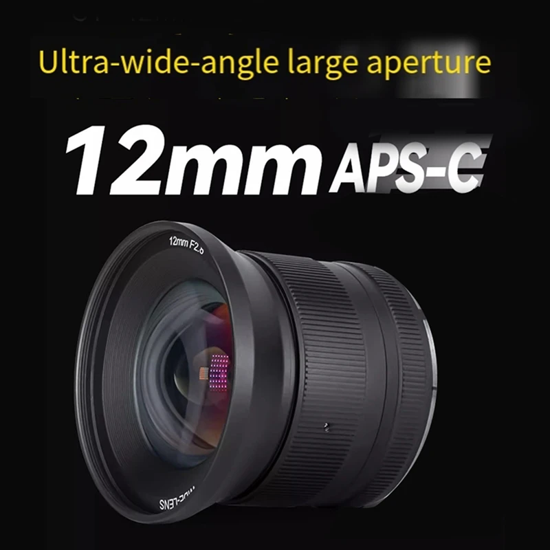 12mm F2.8 Mark II MF -C Camera Lens Frame 100° Ultra Wide Angle Prime 67mm Filter for XF-ELEC