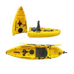 Cheap Transport And Storage Friendly Modular Two Section Splicing Single Pedal Fishing Kayak For Ocean Water