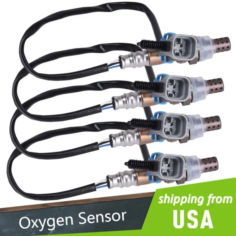 4Pcs Upstream & Downstream Fits 2003-2005 GMC Sierra 1500 5.3L O2 Oxygen Sensor