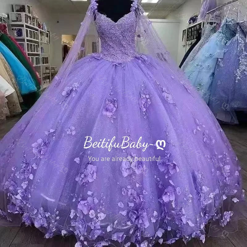

BeitifuBaby Women's Evening Dresses Palace Style Sleeveless V-neck Appliques Purple Yarn Train Skirt Banquet Ball Gown Vestidos