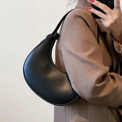 Luxury Design Women's Handbag 2024 Leather Underarm Shoulder Bag Fashion Trends Crescent Bag