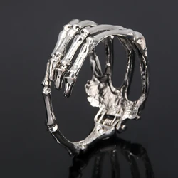 Punk Skeleton Hand Bangle Bracelet for Women Girls Men Cool Skull Bracelets Wristband Bracelet Cuffs Bangle Gothic Jewelry Gifts