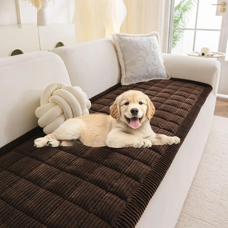 

Чехол для дивана для собак, моющийся, нескользящий, защитный чехол-накидка для дивана, коврик для собак на 2 подушки