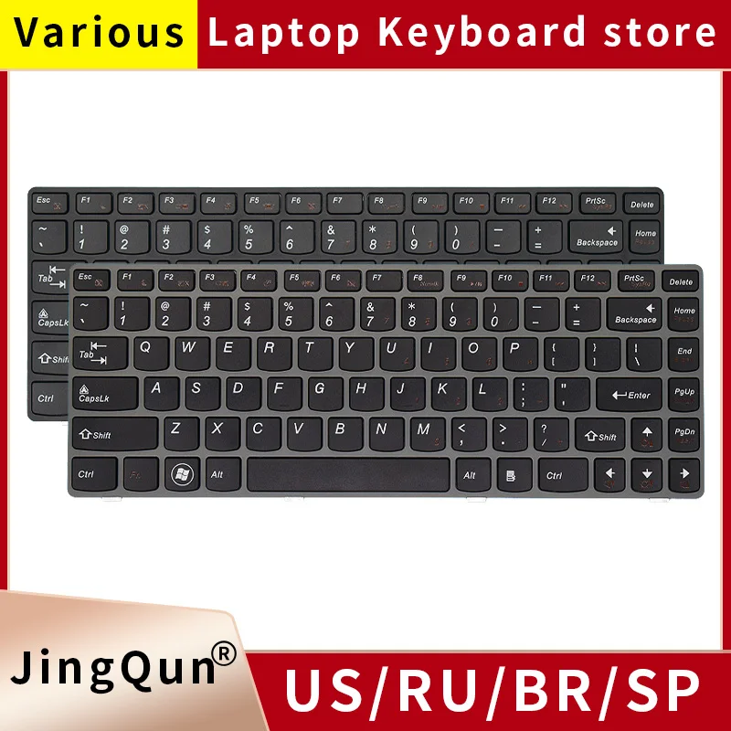 New US Russian Laptop Keyboard For Lenovo Ideapad Z370 Z370A Z370G Z375AX Z375K Z375AM Z375AT Z470 Z470A Z475G Z475AX Z475K Z475